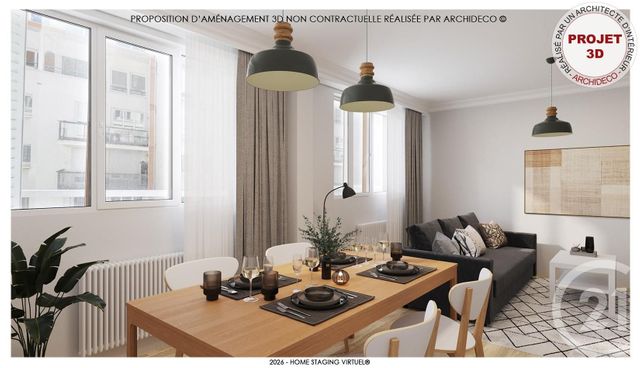Appartement F3 &agrave; vendre - 3 pi&egrave;ces - 64,74 m2 - Lyon - 69003 - RHONE-ALPES