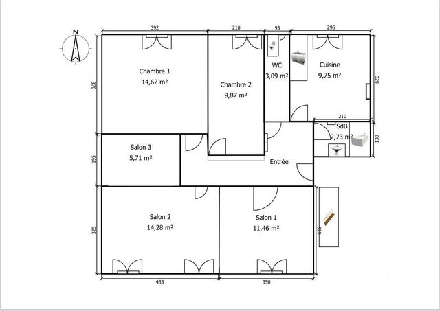 Appartement F4 &agrave; vendre - 4 pi&egrave;ces - 82,84 m2 - Lyon - 69007 - RHONE-ALPES