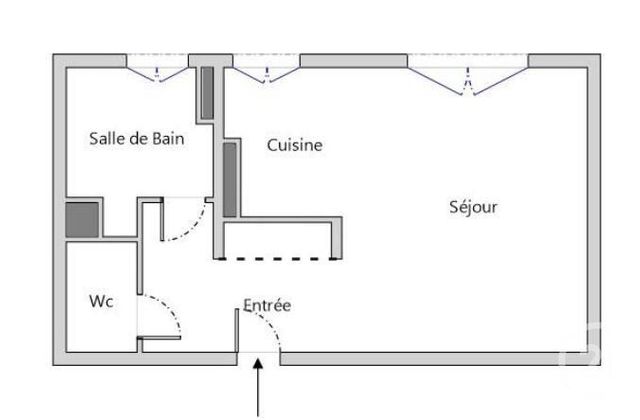 Appartement F1 &agrave; vendre - 1 pi&egrave;ce - 24,28 m2 - Vertou - 44 - PAYS-DE-LOIRE