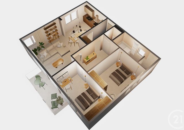 Appartement F3 &agrave; louer - 3 pi&egrave;ces - 75 m2 - Schwindratzheim - 67 - ALSACE
