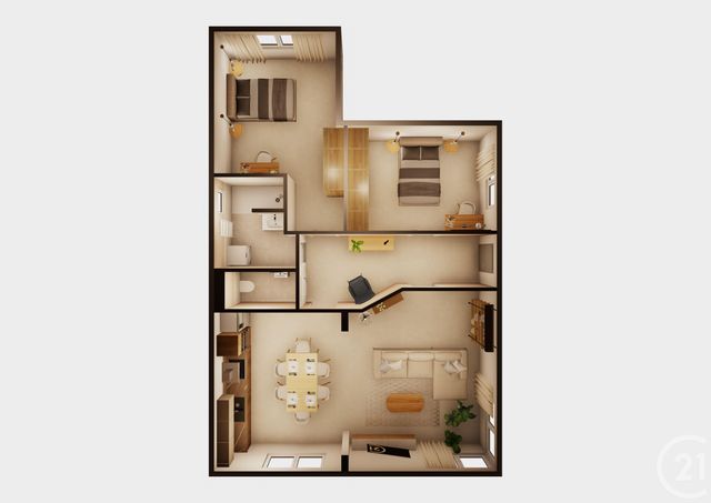 Appartement F3 &agrave; louer - 3 pi&egrave;ces - 85 m2 - Schwindratzheim - 67 - ALSACE