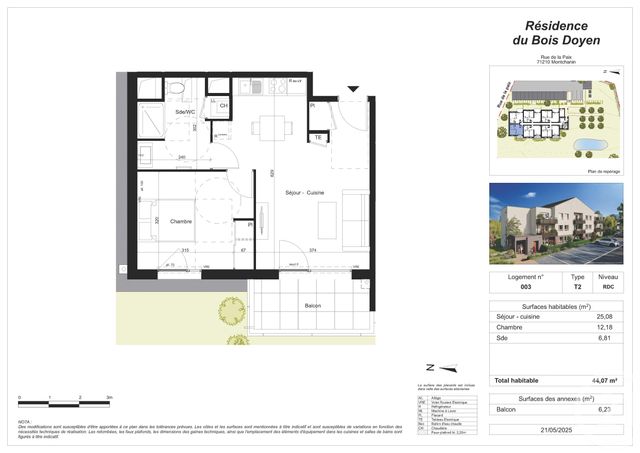 Appartement F2 à vendre - 2 pièces - 44,07 m2 - Montchanin - 71 - BOURGOGNE
