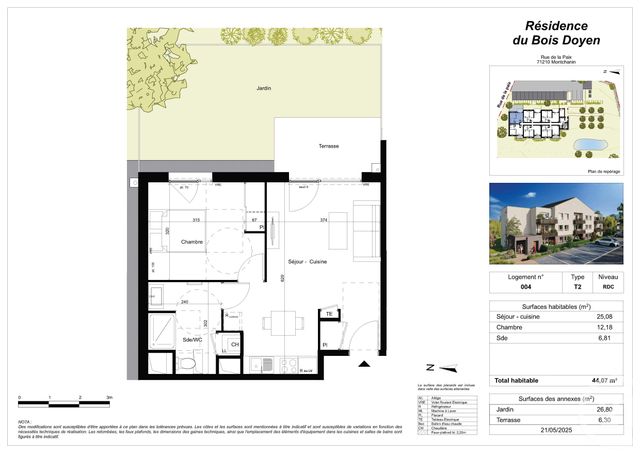Appartement F2 à vendre - 2 pièces - 44,07 m2 - Montchanin - 71 - BOURGOGNE