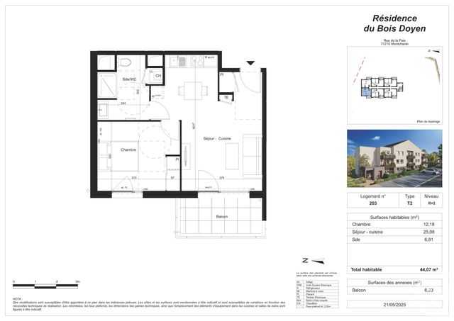 Appartement F2 à vendre - 2 pièces - 44,07 m2 - Montchanin - 71 - BOURGOGNE