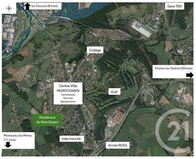 Appartement F3 à vendre - 3 pièces - 56,97 m2 - Montchanin - 71 - BOURGOGNE