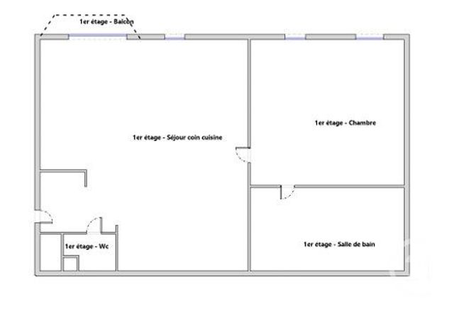 Appartement &agrave; vendre - 2 pi&egrave;ces - 44,52 m2 - Suresnes - 92 - ILE-DE-FRANCE