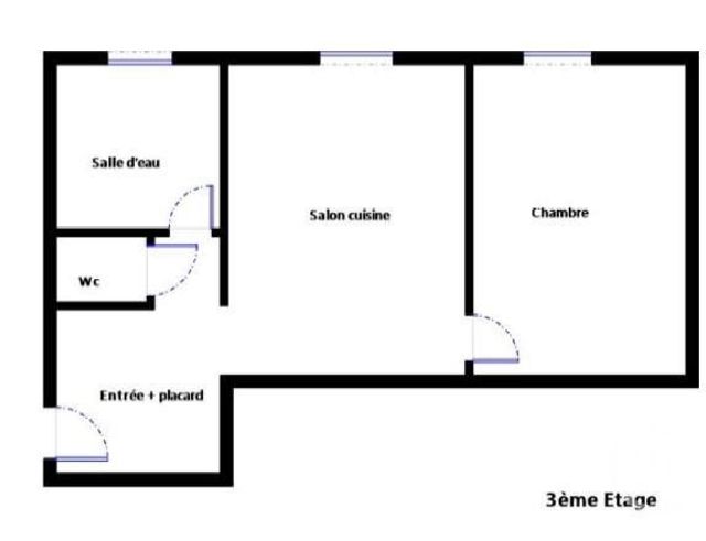 Appartement F2 &agrave; louer - 2 pi&egrave;ces - 36,25 m2 - Paris - 75018 - ILE-DE-FRANCE