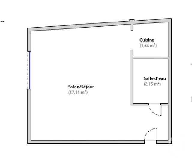 Appartement F1 &agrave; louer - 1 pi&egrave;ce - 21,07 m2 - Paris - 75011 - ILE-DE-FRANCE