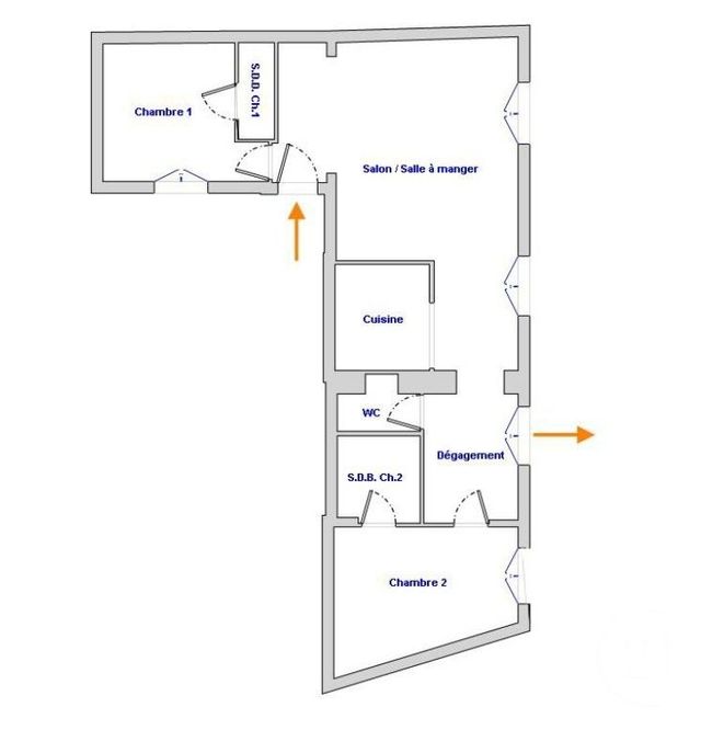 Appartement F3 &agrave; vendre - 3 pi&egrave;ces - 63,36 m2 - Paris - 75006 - ILE-DE-FRANCE