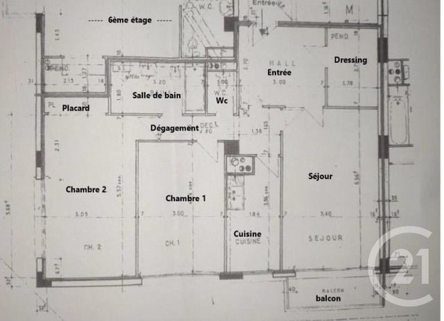 Appartement F3 &agrave; vendre - 3 pi&egrave;ces - 83,31 m2 - Paris - 75015 - ILE-DE-FRANCE