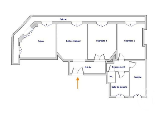 Appartement F4 &agrave; vendre - 4 pi&egrave;ces - 73,14 m2 - Paris - 75015 - ILE-DE-FRANCE