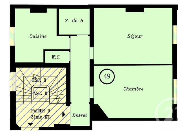 Appartement F2 &agrave; vendre - 2 pi&egrave;ces - 52,88 m2 - Paris - 75006 - ILE-DE-FRANCE