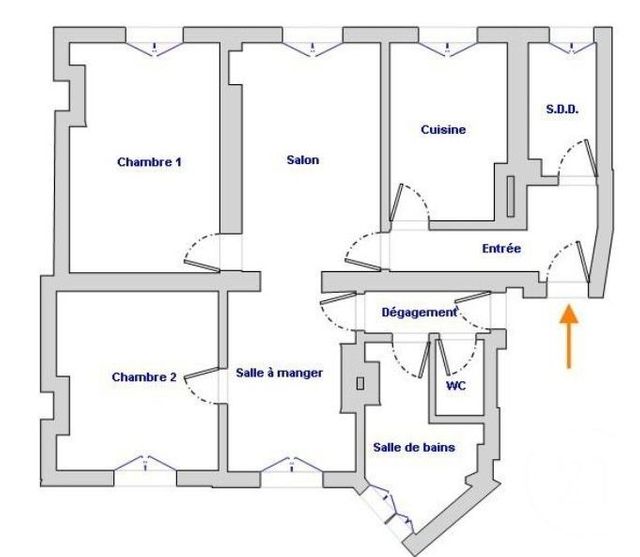 Appartement F4 &agrave; vendre - 4 pi&egrave;ces - 71,52 m2 - Paris - 75015 - ILE-DE-FRANCE