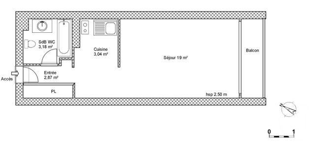 Appartement T1 &agrave; vendre - 1 pi&egrave;ce - 28,25 m2 - Paris - 75015 - ILE-DE-FRANCE