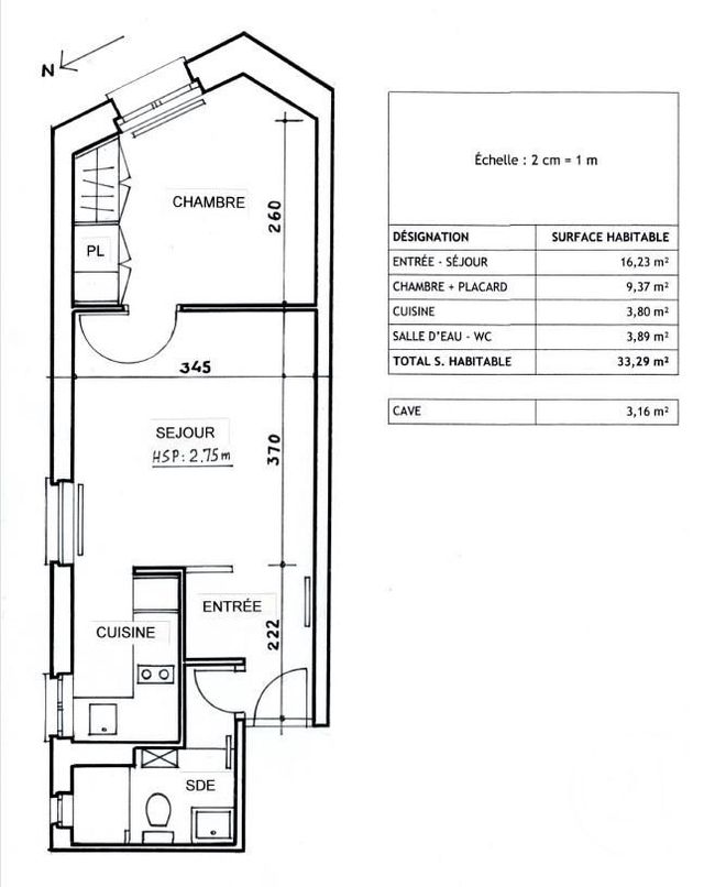 Appartement F2 &agrave; louer - 2 pi&egrave;ces - 33,29 m2 - Meudon - 92 - ILE-DE-FRANCE