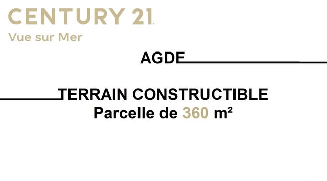 Terrain à vendre - 360 m2 - Agde - 34 - LANGUEDOC-ROUSSILLON
