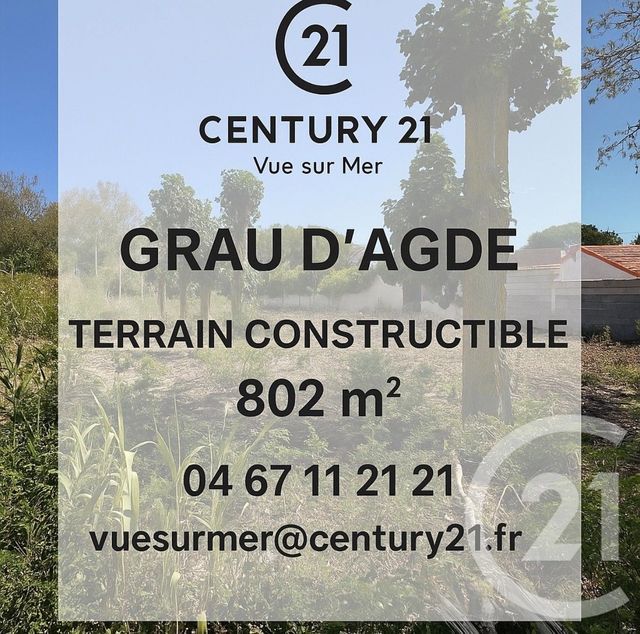 terrain - LE GRAU D AGDE - 34
