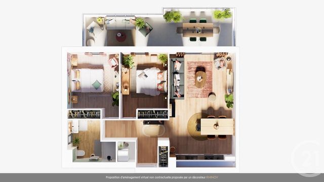 Appartement T3 à vendre - 3 pièces - 66,27 m2 - Palasca - 202 - CORSE