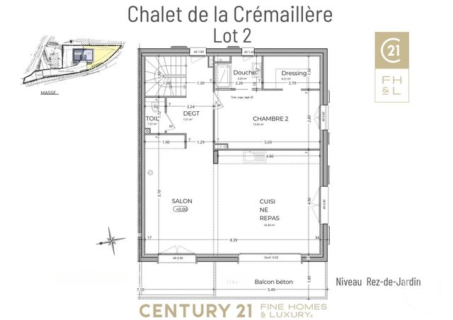 Appartement F6 à vendre - 6 pièces - 161,44 m2 - St Gervais Les Bains - 74 - RHONE-ALPES