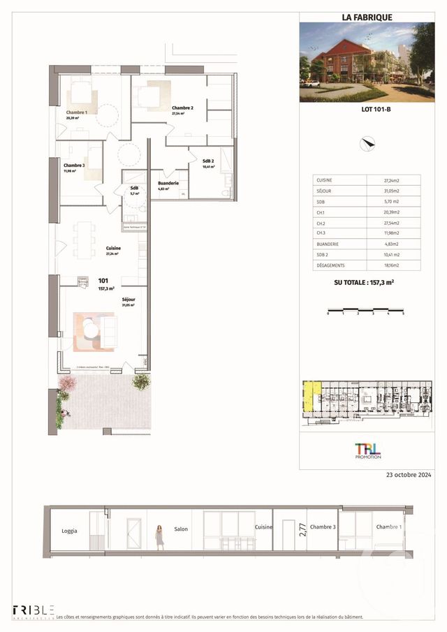 Appartement F5 à vendre - 4 pièces - 157,30 m2 - Mulhouse - 68 - ALSACE