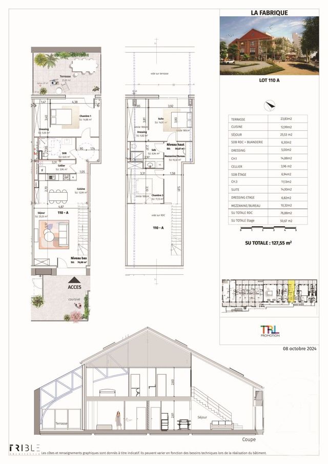 Appartement Duplex à vendre - 4 pièces - 118,80 m2 - Mulhouse - 68 - ALSACE