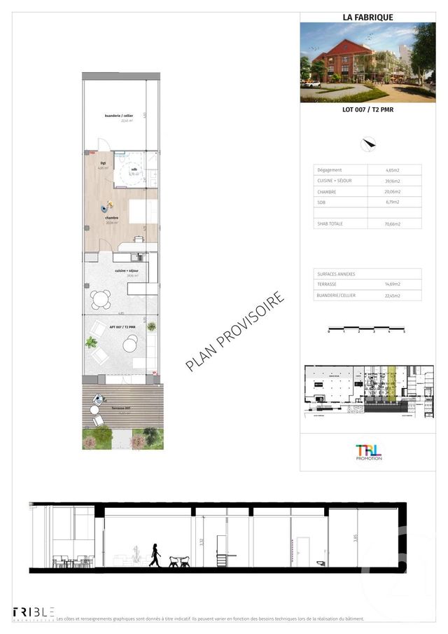 Appartement F2 bis à vendre - 2 pièces - 71 m2 - Mulhouse - 68 - ALSACE