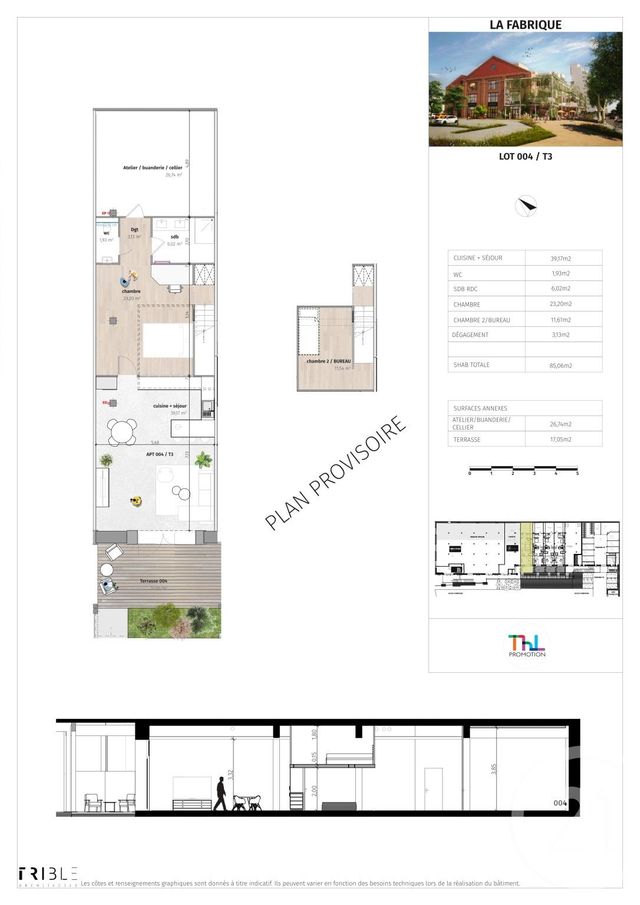 Appartement F3 bis à vendre - 3 pièces - 85 m2 - Mulhouse - 68 - ALSACE