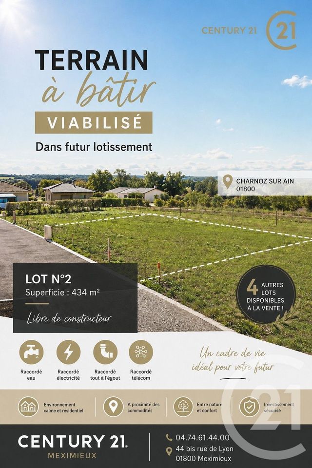 terrain - CHARNOZ SUR AIN - 01