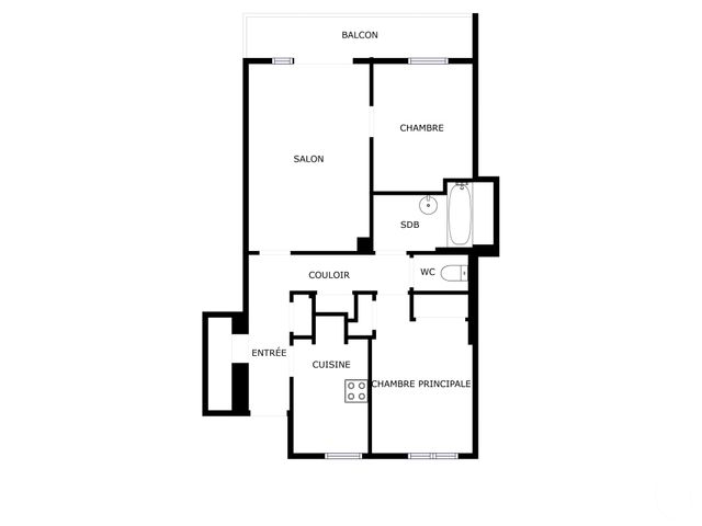 Appartement F3 à vendre - 3 pièces - 55,88 m2 - Le Cannet - 06 - PROVENCE-ALPES-COTE-D-AZUR