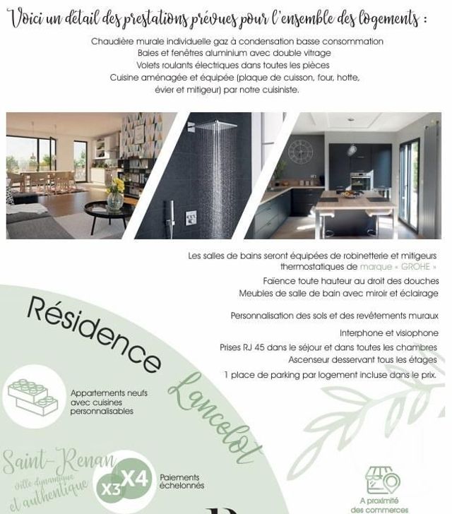 Appartement T3 à vendre - 3 pièces - 74,25 m2 - St Renan - 29 - BRETAGNE