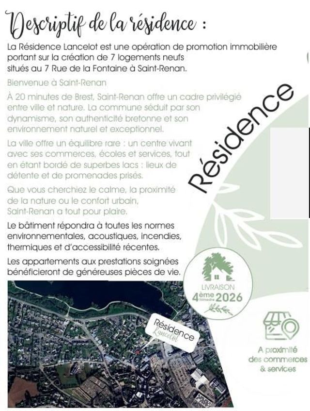 Appartement T3 à vendre - 3 pièces - 75,50 m2 - St Renan - 29 - BRETAGNE