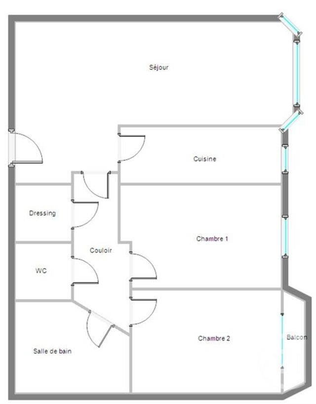 Appartement T3 à vendre - 3 pièces - 72,42 m2 - Boulogne Billancourt - 92 - ILE-DE-FRANCE