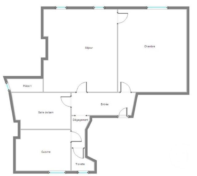 Appartement F2 &agrave; vendre - 2 pi&egrave;ces - 61,16 m2 - Clichy - 92 - ILE-DE-FRANCE