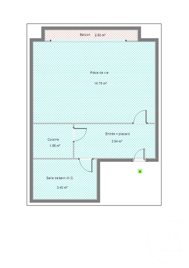 Appartement T1 &agrave; louer - 1 pi&egrave;ce - 26,04 m2 - Boulogne Billancourt - 92 - ILE-DE-FRANCE