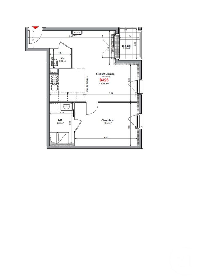 Appartement T2 &agrave; louer - 2 pi&egrave;ces - 44,25 m2 - Clamart - 92 - ILE-DE-FRANCE