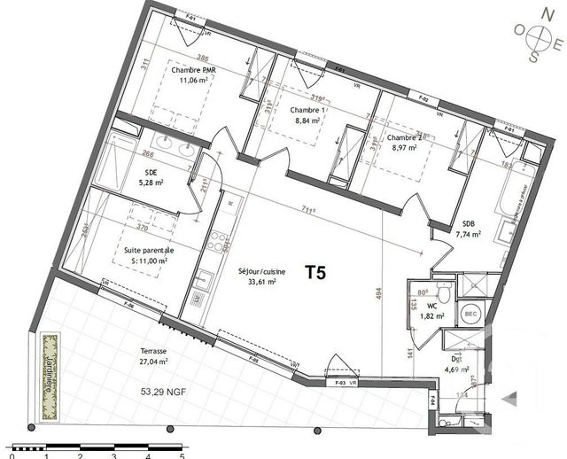 Appartement F5 &agrave; vendre - 5 pi&egrave;ces - 93 m2 - Montpellier - 34 - LANGUEDOC-ROUSSILLON