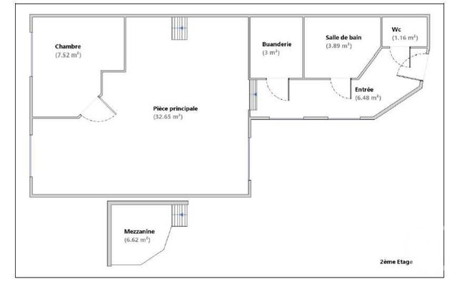 Appartement T2 à vendre - 2 pièces - 54,08 m2 - Lyon - 69004 - RHONE-ALPES