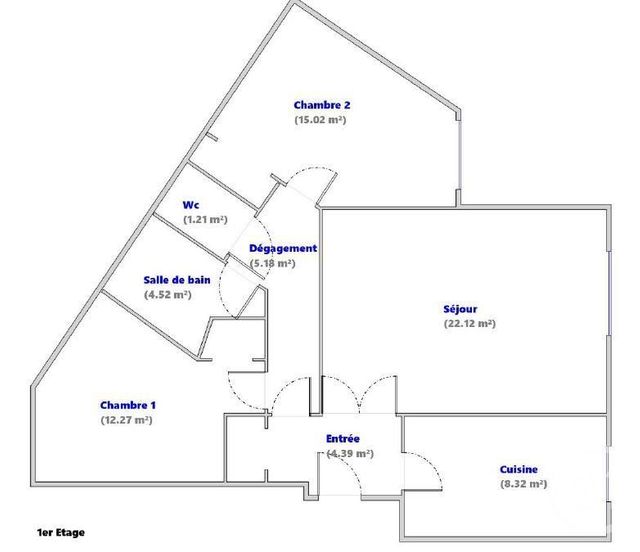 Appartement T3 &agrave; vendre - 3 pi&egrave;ces - 73,03 m2 - Caluire Et Cuire - 69 - RHONE-ALPES