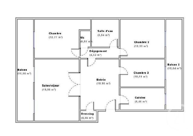 Appartement T4 &agrave; vendre - 4 pi&egrave;ces - 85,22 m2 - Caluire Et Cuire - 69 - RHONE-ALPES