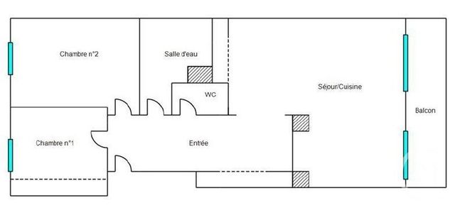 Appartement F3 à vendre - 3 pièces - 58 m2 - Nice - 06 - PROVENCE-ALPES-COTE-D-AZUR