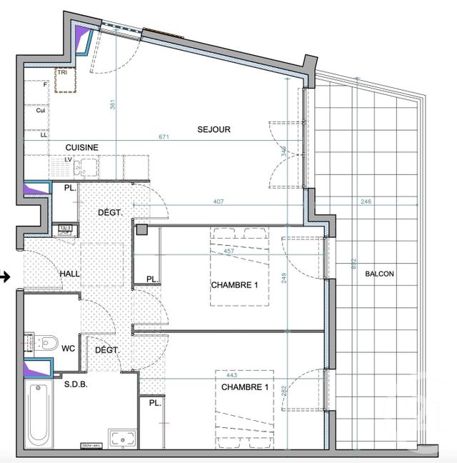 Appartement F3 à vendre - 3 pièces - 63,23 m2 - Juan Les Pins - 06 - PROVENCE-ALPES-COTE-D-AZUR