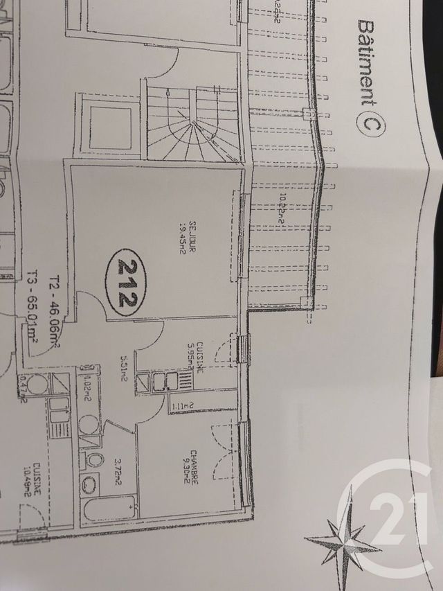 Appartement T2 &agrave; vendre - 2 pi&egrave;ces - 46,28 m2 - Anglet - 64 - AQUITAINE