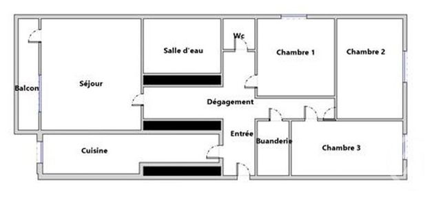 Appartement F4 &agrave; vendre - 4 pi&egrave;ces - 95 m2 - Levallois Perret - 92 - ILE-DE-FRANCE
