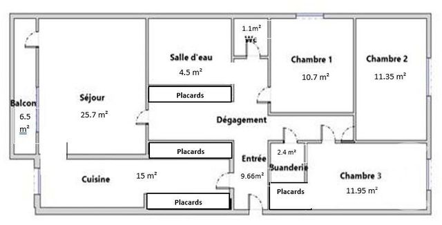 Appartement F4 &agrave; vendre - 4 pi&egrave;ces - 95 m2 - Levallois Perret - 92 - ILE-DE-FRANCE