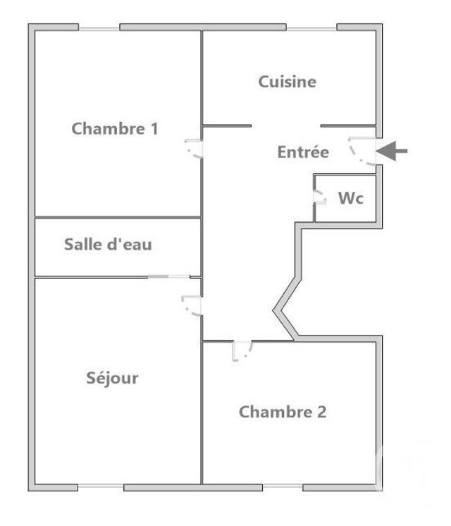 Appartement F3 &agrave; vendre - 3 pi&egrave;ces - 46 m2 - Levallois Perret - 92 - ILE-DE-FRANCE