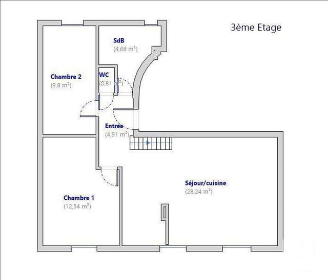Appartement F4 &agrave; vendre - 4 pi&egrave;ces - 66,81 m2 - Levallois Perret - 92 - ILE-DE-FRANCE