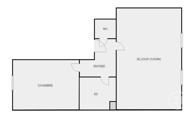 Appartement F2 &agrave; vendre - 2 pi&egrave;ces - 46,20 m2 - Levallois Perret - 92 - ILE-DE-FRANCE