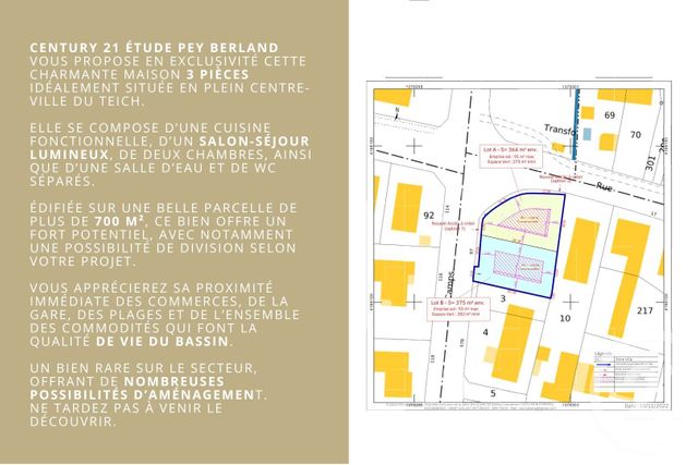 Maison à vendre - 3 pièces - 73,95 m2 - Le Teich - 33 - AQUITAINE