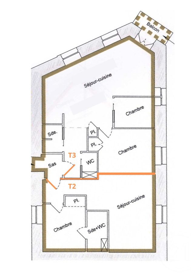 Appartement &agrave; vendre - 5 pi&egrave;ces - 74,60 m2 - Dinard - 35 - BRETAGNE