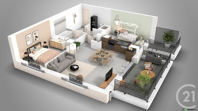 appartement à vendre - 3 pièces - 62,87 m2 - Cogolin - 83 - PROVENCE-ALPES-COTE-D-AZUR